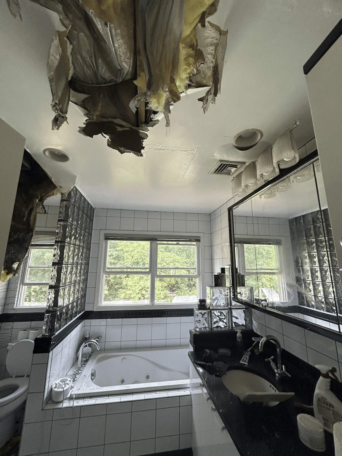 Fire damage restoration project